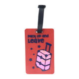 Funcart Red And Pinkpack Up & Leave Luggage Tag