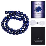 Song Xi 90pcs 4mm Natural Lapis Lazuli Stone Beads for Jewelry Making, Gemstones Beads Bracelet for Necklace Earring Keychain, w