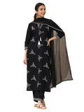 Libas Women'S Pure Cotton Kurta Sets (99347_Black_L)