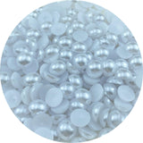 LIMAOLLY 250pcs 12mm Flatback Half Pearls Round Crafts Beads for Jewelry Making DIY Scrapbook Shoes Clothes Cup Nail Art Decorat
