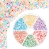 PH PandaHall 1800pcs 6 Colors Cloudy Fantasy Seed Beads 3mm Creamy Glass Beads Round Waist Beads Little Pastel Beads Small Craft