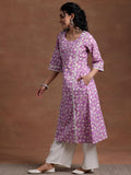 Libas Women'S Cotton Printed A-Line Kurta (29013R Purple Purple S