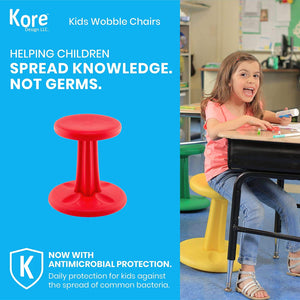 Kore Kids Wobble Chair - Flexible Seating Stool For Classroom & Elementary School, Add/Adhd - Made In The Usa - Age 6-7, Grade 1