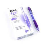 Pentel Icy Automatic Pencil, 0.5mm, Violet Barrel, Box of 12 (AL25TV) (Appearance may vary)