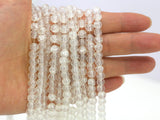 ZHFMLY 1050pcs White Crackle Glass Beads Handcrafted Round Lampwork Smooth Loose Beads for Bracelet & DIY Jewelry Making 6mm