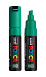 posca uni PC-8K Water-Based Paint Markers, Broad Tip (8mm), Green, 2 Count