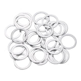 uxcell 50 Pcs Aluminum Flat Washer, 20 x 26 x 1.5mm Round Seal Gaskets Flat Spacers for Screws Bolts Machinery Repair Accessorie