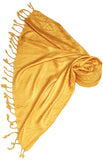 Saba Women And GirlS Fancy Viscose Self Jaquard 3D Design Scarf, Stole (Mustard), Female