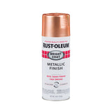 RustOleum 314417 Stops Rust Bright Coat Metallic Spray Paint, 11 Oz, Copper