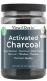 Viva Doria Virgin Activated Charcoal Powder, Coconut Shell Derived, Food Grade, 16 Oz