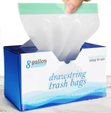 Bay Ridge Laguna 8 Gallon Drawstring Garbage Bags 0.8 Mil Ultra Strong Medium Kitchen Trash Bags Medium Plastic Bags - Individua