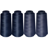 colored bird 4 Spools Sewing Threads 1600Yards Using for Hand Sewing,Hair Extensions,Making Wigs DIY(2 Black 2DARK Grey)