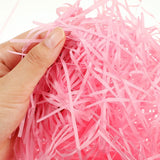 Wooden Shredded Paper Grass For Basket Filling, Gift, Box Packing/Decoration, Craft, Diy Use/Raffia Crinkle Paper Strips / (Pink