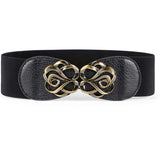 Redhorns Elastic Fabric Waist Belt For Women Dresses Antique Floral Design Stretchy Ladies Belt For Saree Girls Jeans Free Siz
