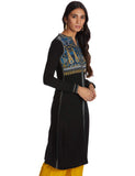 W For Woman Women'S Wool Kurta (18Now11570-210453_Black_S (8))