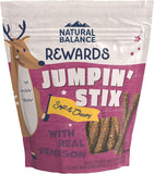 Natural Balance Limited Ingredient Rewards Jumpin' Stix, Grain-Free Dog Treats for Adult Dogs of All Breeds, Venison Recipe, 4 O