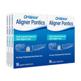 OrVance Aligner Pontics - Original (Medium) Shade (96 Count) | Temporary Tooth Replacement for Invisalign, Aligner Trays and Cle
