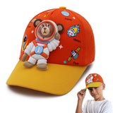 Vritraz Polyester Astrobear Cartoon Character Printed Little Cap For Kids, Baby Girls & Boys 312 Years (ColorOrange)