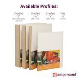 Ampersand Art Supply Watercolor Painting Panel: Museum Series Aquabord, 18 Inch Depth, 6 X 6 - Pack Of 4 Panels