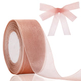 joycraft 1.5 in Rose Gold Organza Gift Ribbon, 50 Yds Organza Sheer Chiffon Handmade Ribbon for Gift Wrapping, Crafting Projects