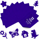 12PCS Royal Blue Felt Fabric Sheets 9 x 12 - 1.6mm Thick Soft Felt for Craft Sewing DIY Patchwork Art Projects Decorations