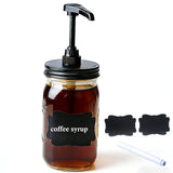 32 oz Mason Syrup Sauce Honey Dispenser Pump Bottle 1 Quart Wide Mouth Glass Coffee Syrup Condiment Ketchup Container For mayo, 