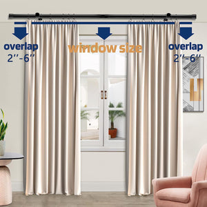 Alskarhem Black Curtain Rods for Windows 30 to 116 Inch,5/8 Inch Small Curtain Rod Set With Brackets