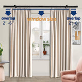 Alskarhem Black Curtain Rods for Windows 30 to 116 Inch,5/8 Inch Small Curtain Rod Set With Brackets