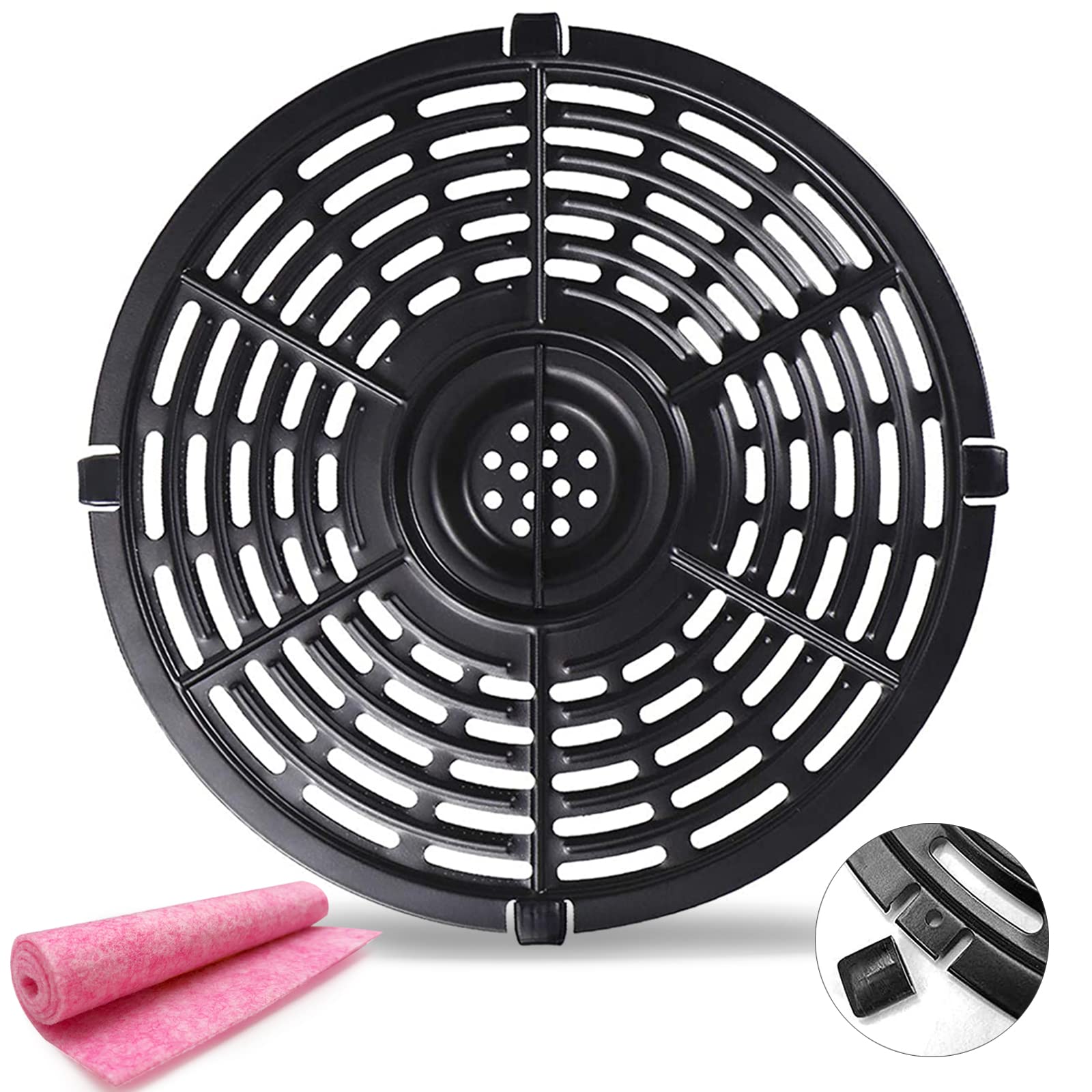 Air Fryer Replacement Crisper Plate For 3.7Qt Powerxl Gowise Air Fryers, Upgraded Air Fryer Grill Pan, Air Fryer Accessories Gri
