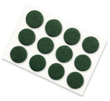 Shepherd Hardware 9821 3/4-Inch Self-Adhesive Felt Furniture Pads, 12-Pack, Green