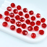 Tingoons 400 PCS 4mm Crystal Glass Beads Round Multiple Faceted Loose Spacer Glass Beads for DIY Handcrafte Bracelet Necklace Ea