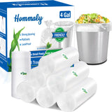 4 Gallon 350pcs small Trash Bags Strong Clear Garbage Bags, Bathroom Trash Can Bin Liners, Small Plastic Bags for home office, w
