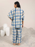 Libas Women'S Silk Blend Co-Ords (400411_Blue_M)