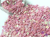 The Design Cart 4 mm Baby Pink Circular Plastic Sequins Sitara for Embroidery, Embellishing Handbags, Apparels, Art Craft DIY Ki