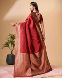 Sugathari Womens Banarasi Saree Pure Kanjivaram Silk Saree (Sam Pari-113 Maroon)