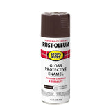 RustOleum 262661 Stops Rust Spray Paint, 12 oz, Gloss Dark Walnut