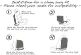 TIKE SMART Luxury Clean-Edge Kick Mat w/Mesh Pocket - Seat Back Protector and Seat Cover with Invisible Strap and Stiff Edging -