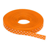 MECCANIXITY Grosgrain Ribbons 25 Yards 3/8 Inch Orange with White Dots Ribbon Bow Decoration for Crafts Gift Wrapping Wedding DI