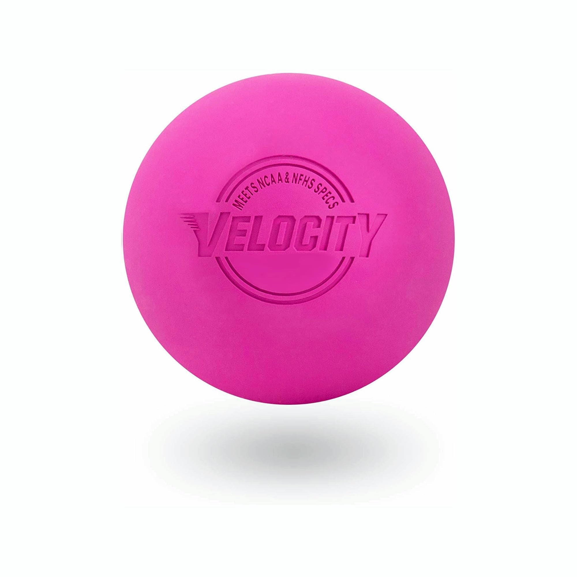 Velocity Massage Lacrosse Ball for Muscle Knots, Myofascial Release, Yoga & Trigger Point Therapy - Firm Rubber Scientifically D