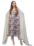 Gosriki Women'S Rayon Blend Printed Straight Kurta With Pant & Dupatta (Habibi Grey-Nb-Gs_Xxl_Grey_Xx-Large),Grey,2,B0CYGQ9DX4