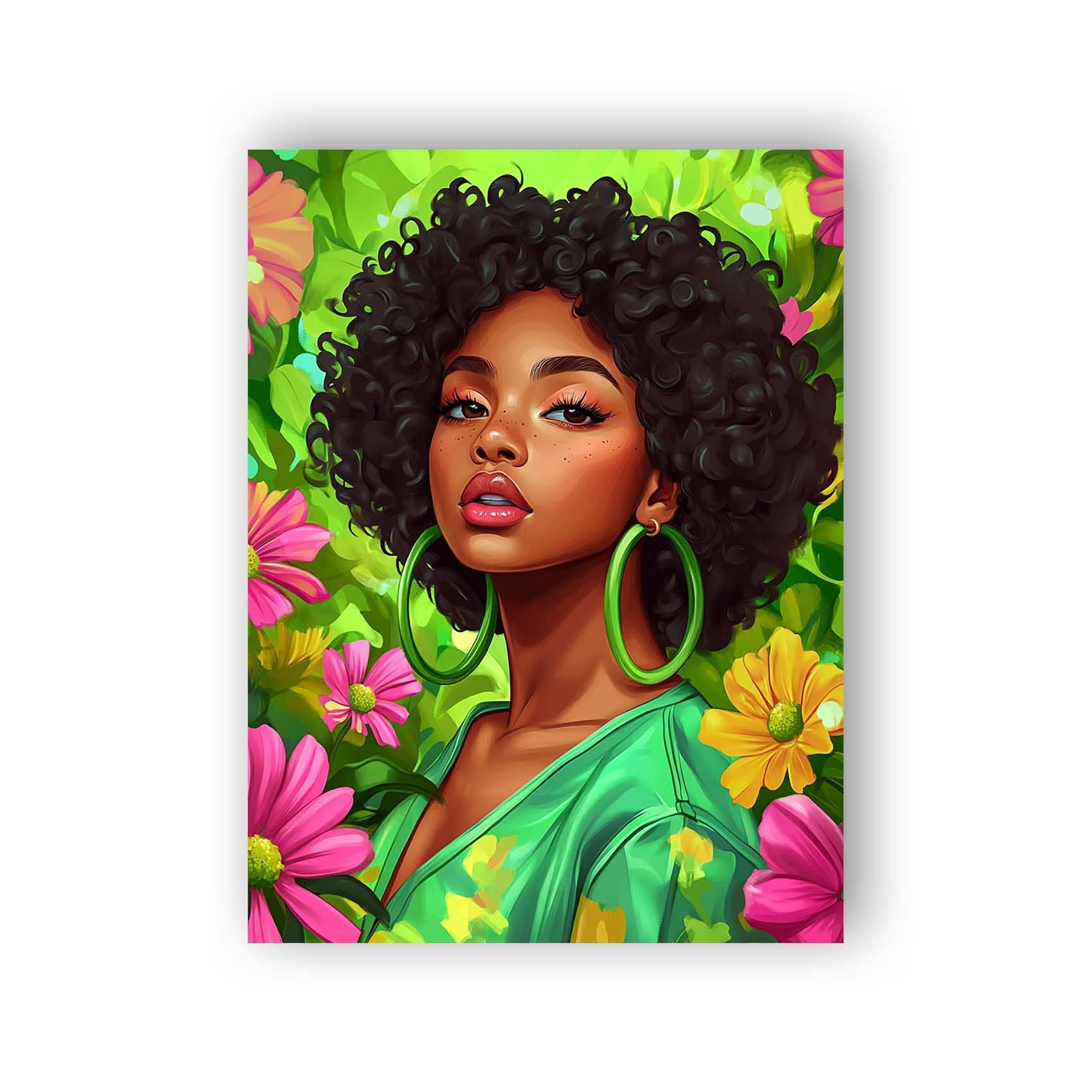 Wergund 5D Diamond Art African Woman, Diamond Art Kits for Adults African American, Diamond Painting Full Drill Crystal Rhinesto