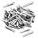 BronaGrand 100 PCS Silver Alligator Hair Clip Flat Top with Teeth for Arts & Crafts Projects, Dry Hanging Clothing, Office Paper