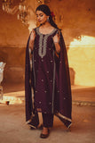 Gosriki Women'S Cotton Blend Embroidered Straight Kurta With Pant & Dupatta (Ultra101 Wine-Gs_S_Wine_Small),Wine,,B0CL7DJX79