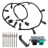 FGJQEFG Powerstroke Glow Plugs Harnesses GPCM Controller + Tool Compatible with 04-10 Ford 6.0 6.0L