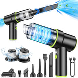 CODN Handheld Car Vacuum Portable Cordless, 2 in 1 Handheld Vacuum Cleaner 12000PA Air Duster with Multi-Nozzles and LED Light, 
