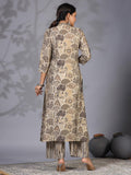 Gosriki Women'S Rayon Blend Straight Printed Kurta With Pant (Later Grey-Gs_S_Grey_Small),Grey,,B0CYH8PJSR
