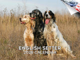 2025 2026 English Setter Calendar - Dog Breed Monthly Wall Calendar - 12 x 18 Open - Thick No-Bleed Paper - Giftable - Academic 