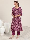 Libas Women'S Cotton Kurta Set (400506 Maroon S