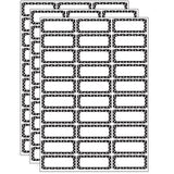 Ashley Productions Die-Cut Magnetic Foam Black & White Dots Labels/Nameplates, 30 Per Pack, 3 Packs
