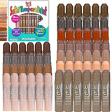 The Pencil Grip Kwik Stix Solid Paint Pens, Tempera Paint Pens, Super Quick Drying, Global Skin Tones Classpack 72 Pack (TPG674